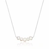 Lily & Roo Sterling Silver Cluster Pearl Necklace In Pearl