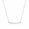 Lily & Roo Sterling Silver Diamond Style Bar Necklace