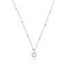 Lily & Roo Sterling Silver Single Pearl Necklace On Satellite Chain In Satellite