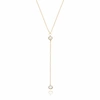 Lily & Roo Gold Pearl Lariat Necklace In Lariat