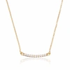 LILY & ROO Gold Diamond Style Bar Necklace