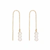 LILY & ROO GOLD CLUSTER PEARL DROP THREADER EARRINGS