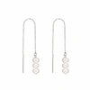 Lily & Roo Sterling Silver Cluster Pearl Drop Threader Earrings In Threader