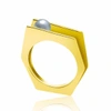 NEOLA ALVARO COCKTAIL RING WITH GREY PEARL