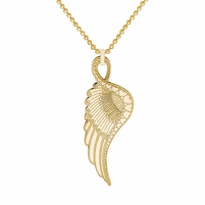 Cartergore Medium Gold Wing Pendant Necklace