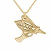 Cartergore Medium Gold Ray Gun Pendant Necklace In Pendant