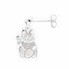 Cartergore Silver Lucky Cat Single Short Drop Earring In Drop