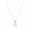 Lily & Roo Solid Gold Small Initial Letter Charm Necklace In Charm