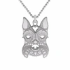 Cartergore Medium Silver Schnauzer Pendant Necklace In Pendant
