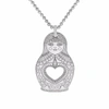 Cartergore Large Silver Russian Doll Pendant Necklace In Pendant