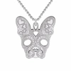 Cartergore Medium French Bulldog Silver Pendant Necklace In Pendant
