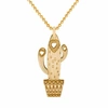 Cartergore Gold Carrie The Cactus Pendant Necklace In Pendant