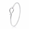 Auree Jewellery Boltons Silver Tear Drop Bangle