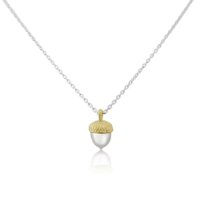 Auree Jewellery Sherwood Silver & Gold Acorn Necklace