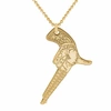 Cartergore Medium Gold Hand Gun Pendant Necklace In Pendant