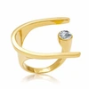 Neola Lunaria Gold Cocktail Ring With Blue Topaz In Cocktail