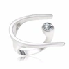 Neola Lunaria Sterling Silver Cocktail Ring With Blue Topaz In Cocktail