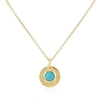 Auree Jewellery Bali 9ct Gold December Birthstone Necklace Turquoise