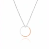 MYIA BONNER TWO-TONE 9K ROSE GOLD & SILVER TWO TONE CIRCLE NECKLACE