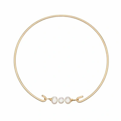 Lily & Roo Gold Cluster Pearl Bangle