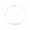 LILY & ROO STERLING SILVER CLUSTER PEARL BRACELET