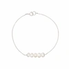 Lily & Roo Sterling Silver Cluster Pearl Bracelet In Pearl