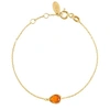 LATELITA LONDON PISA MINI TEARDROP BRACELET GOLD CITRINE