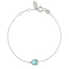 Latelita London Pisa Mini Teardrop Bracelet Silver Blue Topaz