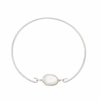LILY & ROO STERLING SILVER LARGE SINGLE PEARL BANGLE