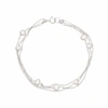 LILY & ROO Sterling Silver Layered Pearl Bracelet