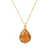 Latelita London Pisa Mini Teardrop Necklace Gold Citrine In Teardrop