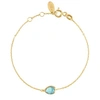 Latelita London Pisa Mini Teardrop Bracelet Gold Blue Topaz In Teardrop