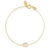 LATELITA LONDON PISA MINI TEARDROP BRACELET GOLD ROSE QUARTZ