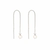 Lily & Roo Sterling Silver Single Pearl Drop Threader Earrings In Threader