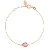 Latelita London Pisa Mini Teardrop Bracelet Rosegold Pink Tourmaline In Teardrop