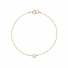 Lily & Roo Gold Single Pearl Bracelet In Pearl