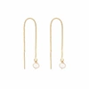 LILY & ROO GOLD PEARL DROP THREADER EARRINGS
