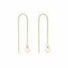 Lily & Roo Gold Pearl Drop Threader Earrings In Threader