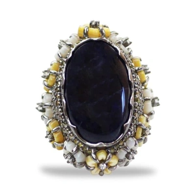 Bellus Domina Shells & Sodalite Cocktail Ring