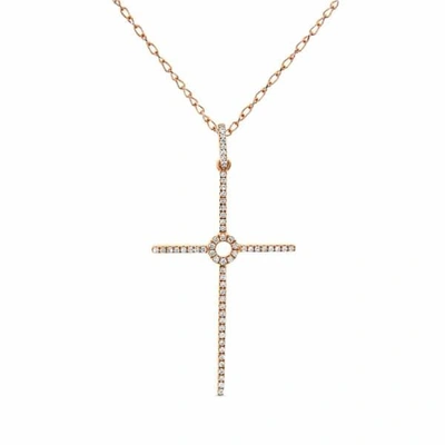 Cosanuova Cross Necklace 18k Rose Gold