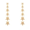 Latelita London Graduated Star Drop Earring Gold In Gold
