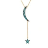LATELITA LONDON Small Moon & Star Necklace Gold Turquoise