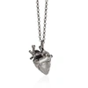 Strange Fruit Heart Pendant Rhodium & Black Diamonds