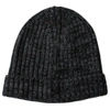 LORDS OF HARLECH MEN'S GREY / BLACK BOB BEANIE IN CHARCOAL