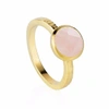 Neola Estella Gold Stacking Ring With Rose Quartz In Stacking