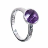 Neola Estella Sterling Silver Stacking Ring Amethyst In Stacking