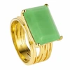 Neola Pietra Gold Cocktail Ring With Chrysoprase Gemstone In Cocktail