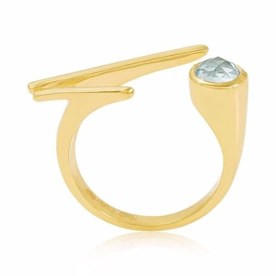 Neola Roxanne Gold Ring With Topaz