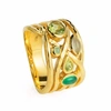 Neola Gold Cocktail Ring Green Onyx, Peridot, And Chrysoprase Gemstones - Liana In Cocktail