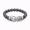 Snake Bones Snake Bracelet With Hematite Beads In Silver Gold & Diamonds In Snake